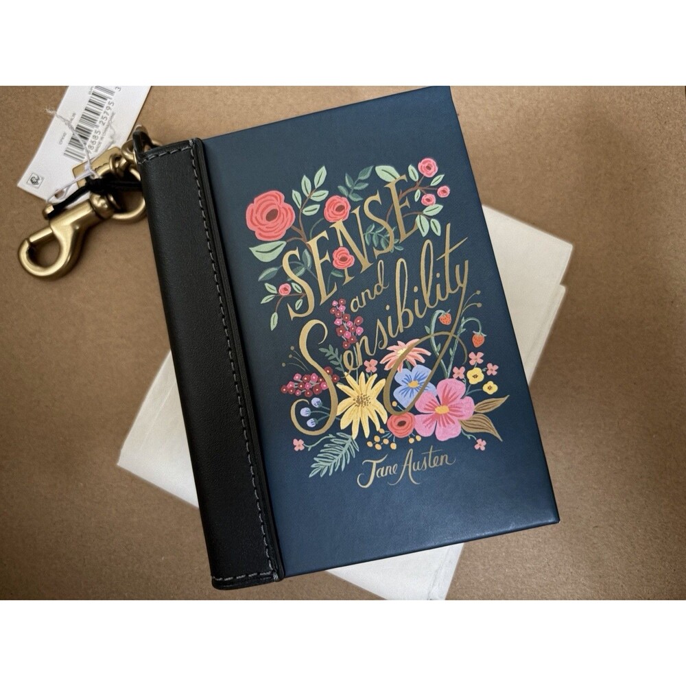 Coach Sense And Sensibility By Jane Austen Book Bag Charm CFK42 Floral NWT